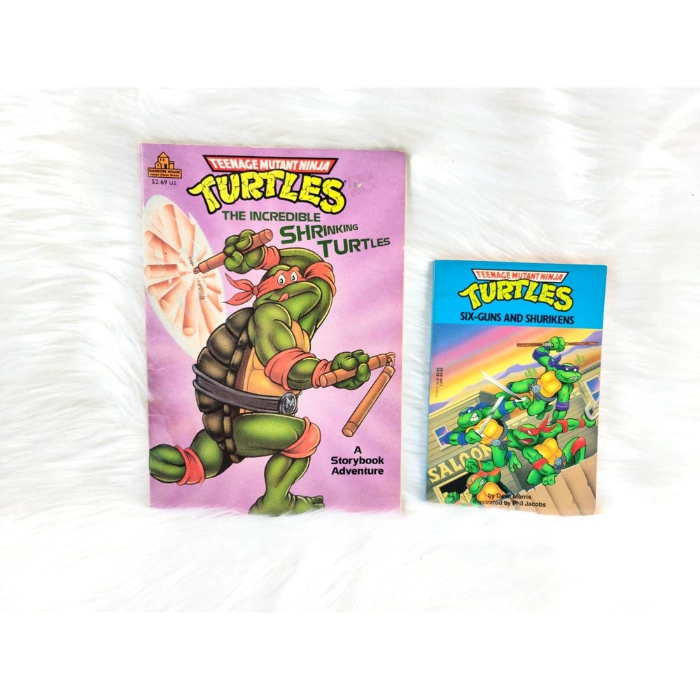 2 Vintage 1990 Teenage Mutant Ninja Turtles Picture Book